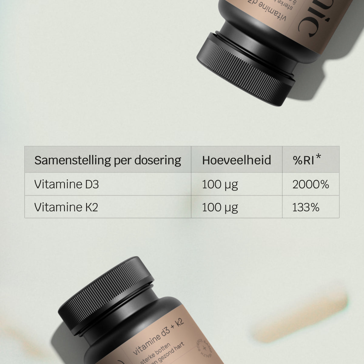 Vitamine D3 4000 IE + K2 100 µg