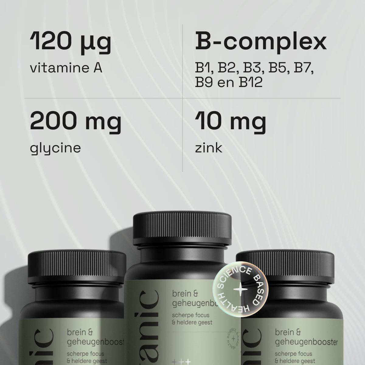 Brein & Geheugen Complex - Glycine 200 mg + Zink 10 mg