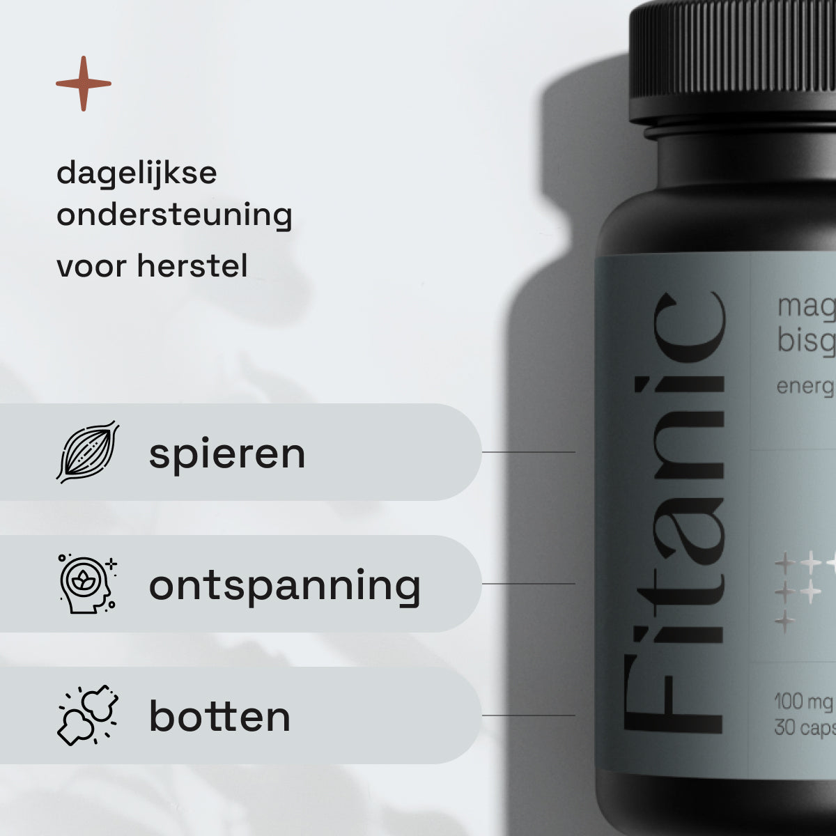 Magnesium Bisglycinaat 100 mg + Vitamine B6
