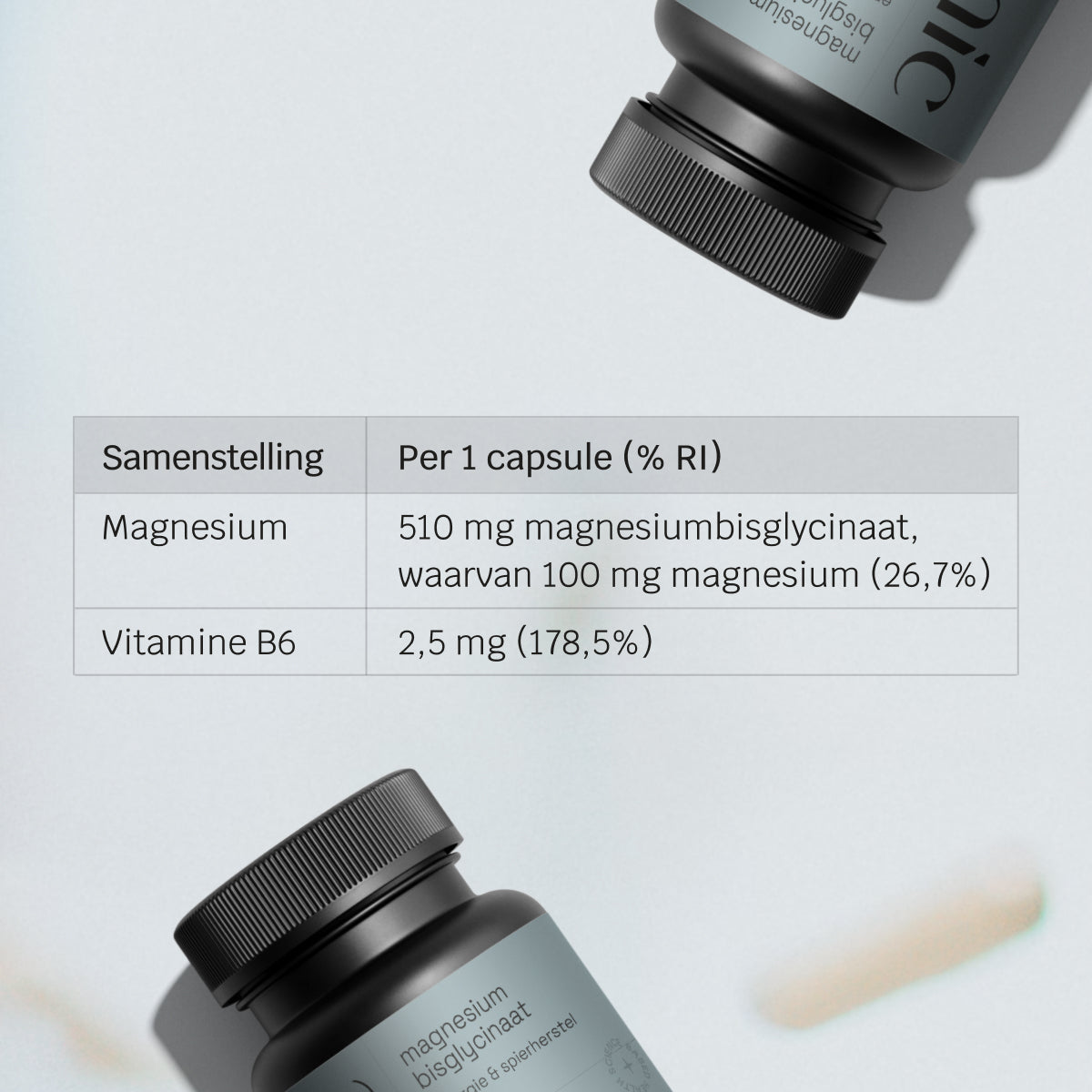 Magnesium Bisglycinaat 100 mg + Vitamine B6